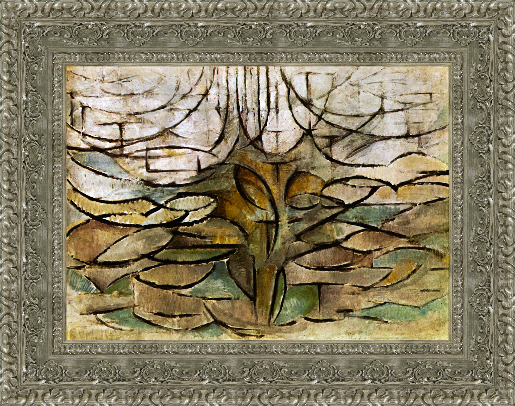 Flowering Apple Tree by Piet Mondrian — Framed Giclee Canvas Print | Canvas Classics