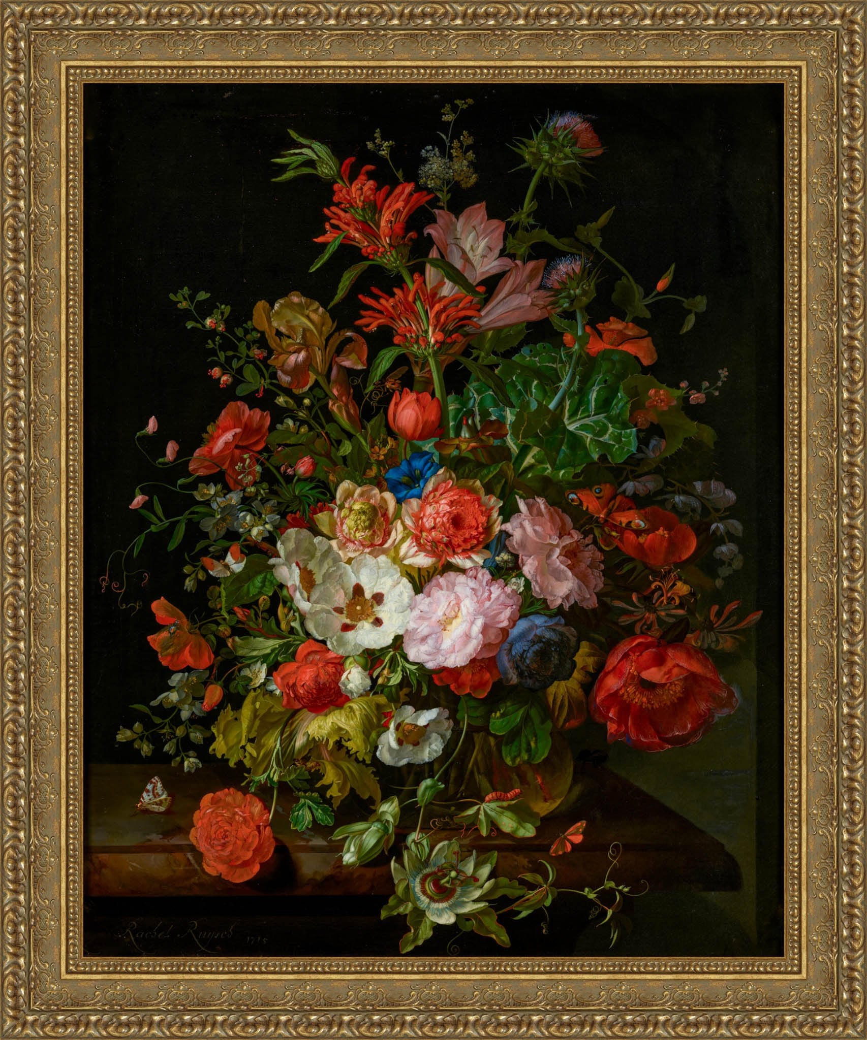 Flower Piece – Rachel Ruysch, c. 1706 - Canvas Classics