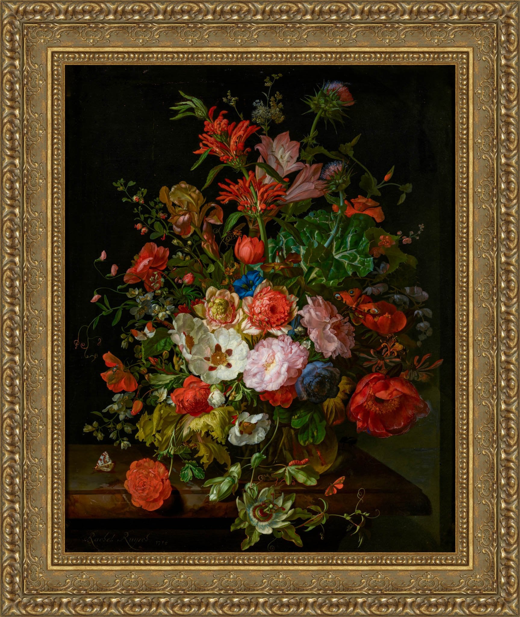 Flower Piece – Rachel Ruysch, c. 1706 - Canvas Classics