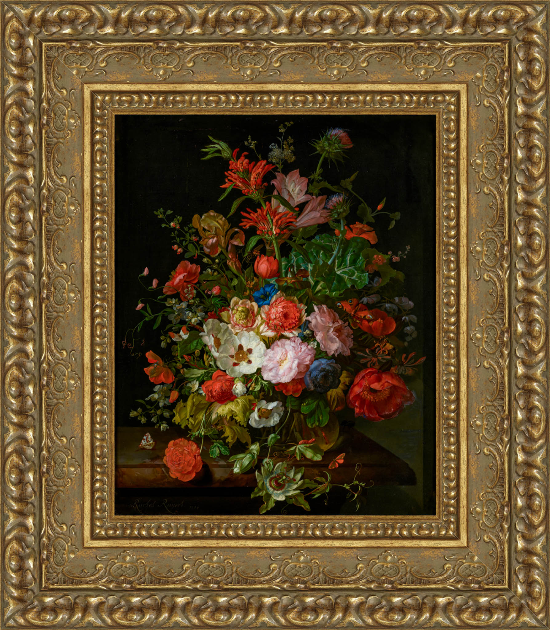Flower Piece – Rachel Ruysch, c. 1706 - Canvas Classics