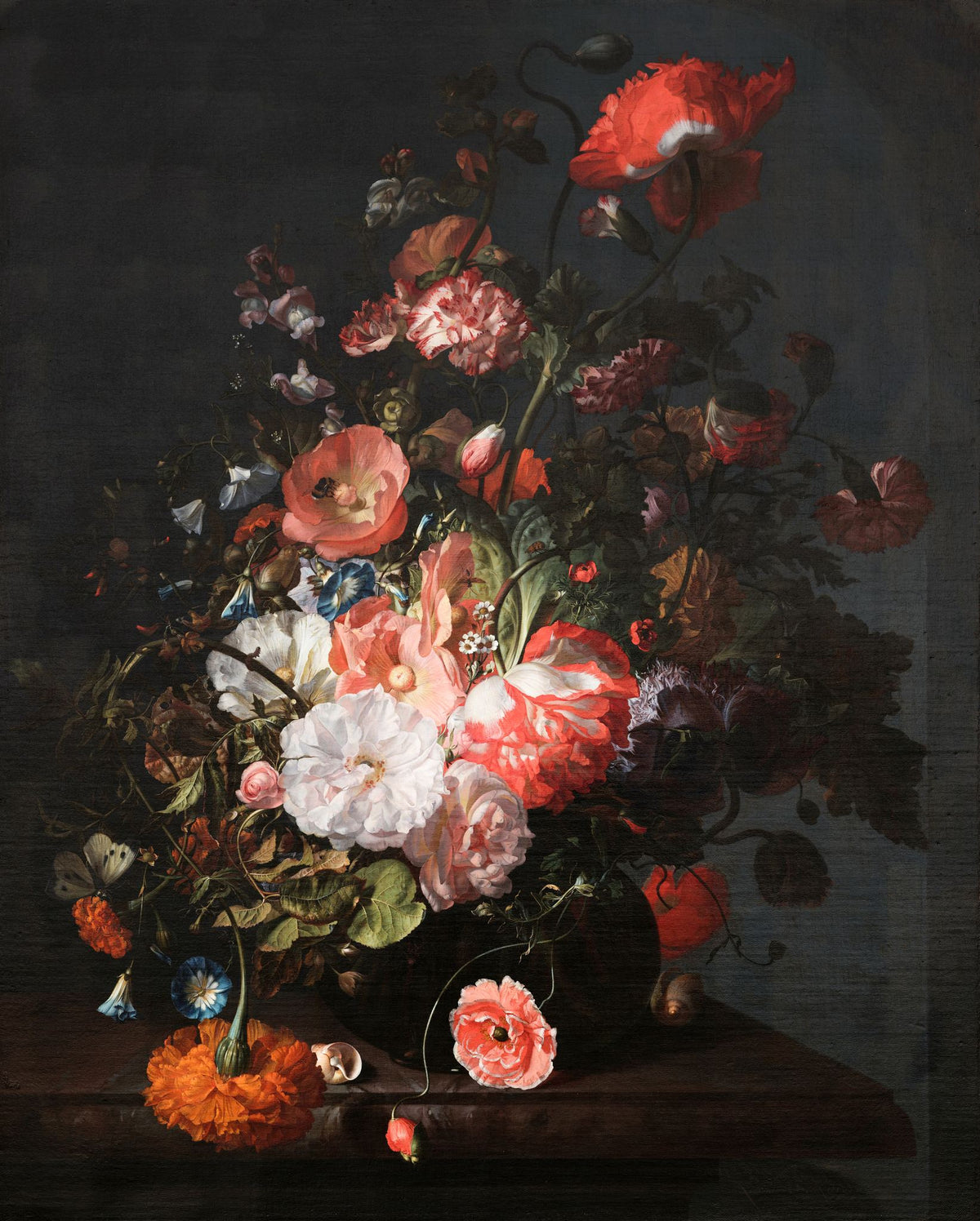 Flower Still Life – Rachel Ruysch, 1700, framed