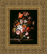 Flowers In A Glass Vase – Rachel Ruysch, 1704