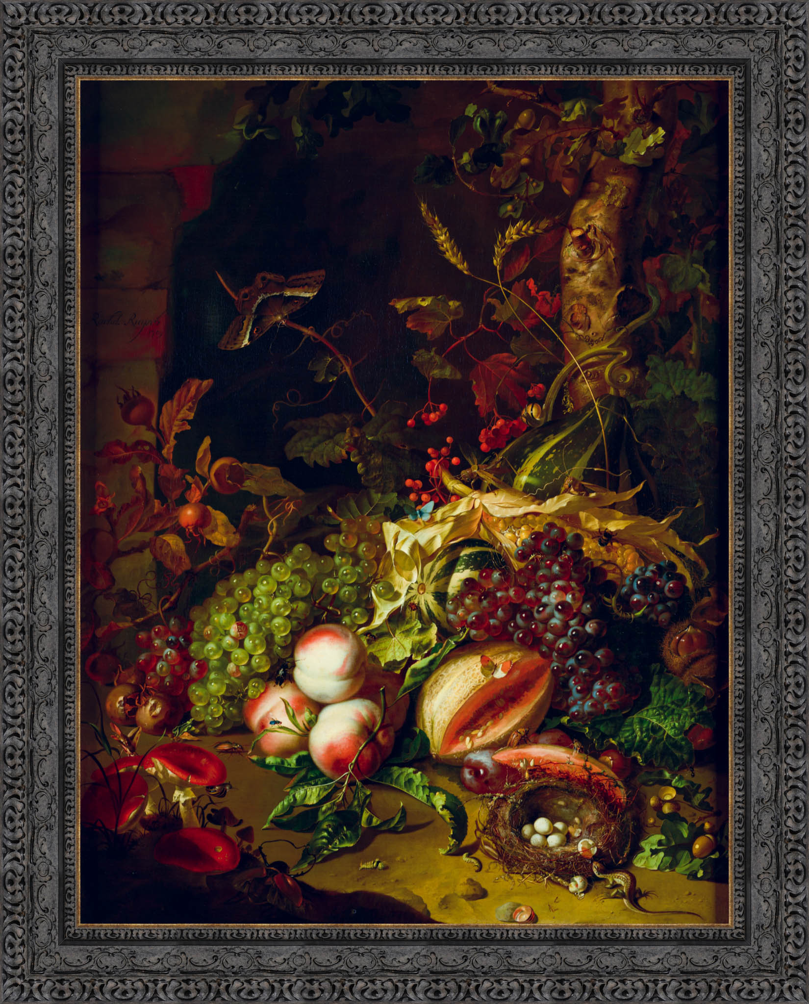 Fruit Piece by Rachel Ruysch — Framed Giclee Canvas Print | Canvas Classics
