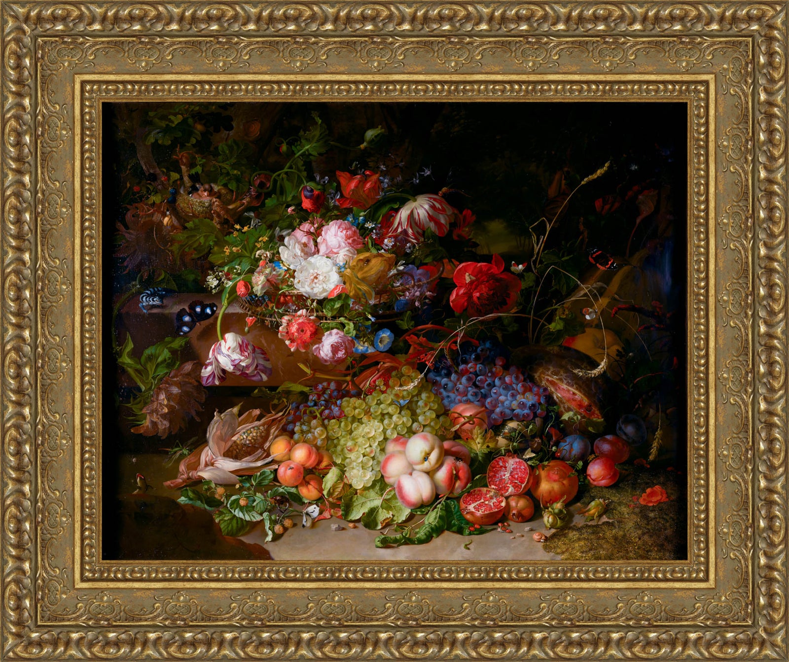 Still Life With Flowers And Fruits – Rachel Ruysch, 1700s