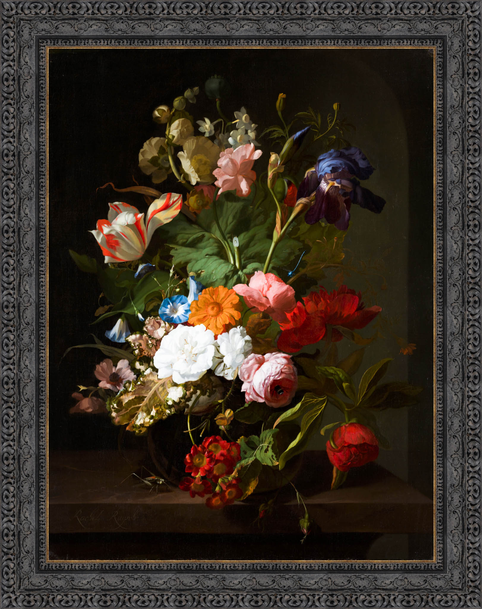 Vase With Flowers – Rachel Ruysch, 1706 - Canvas Classics