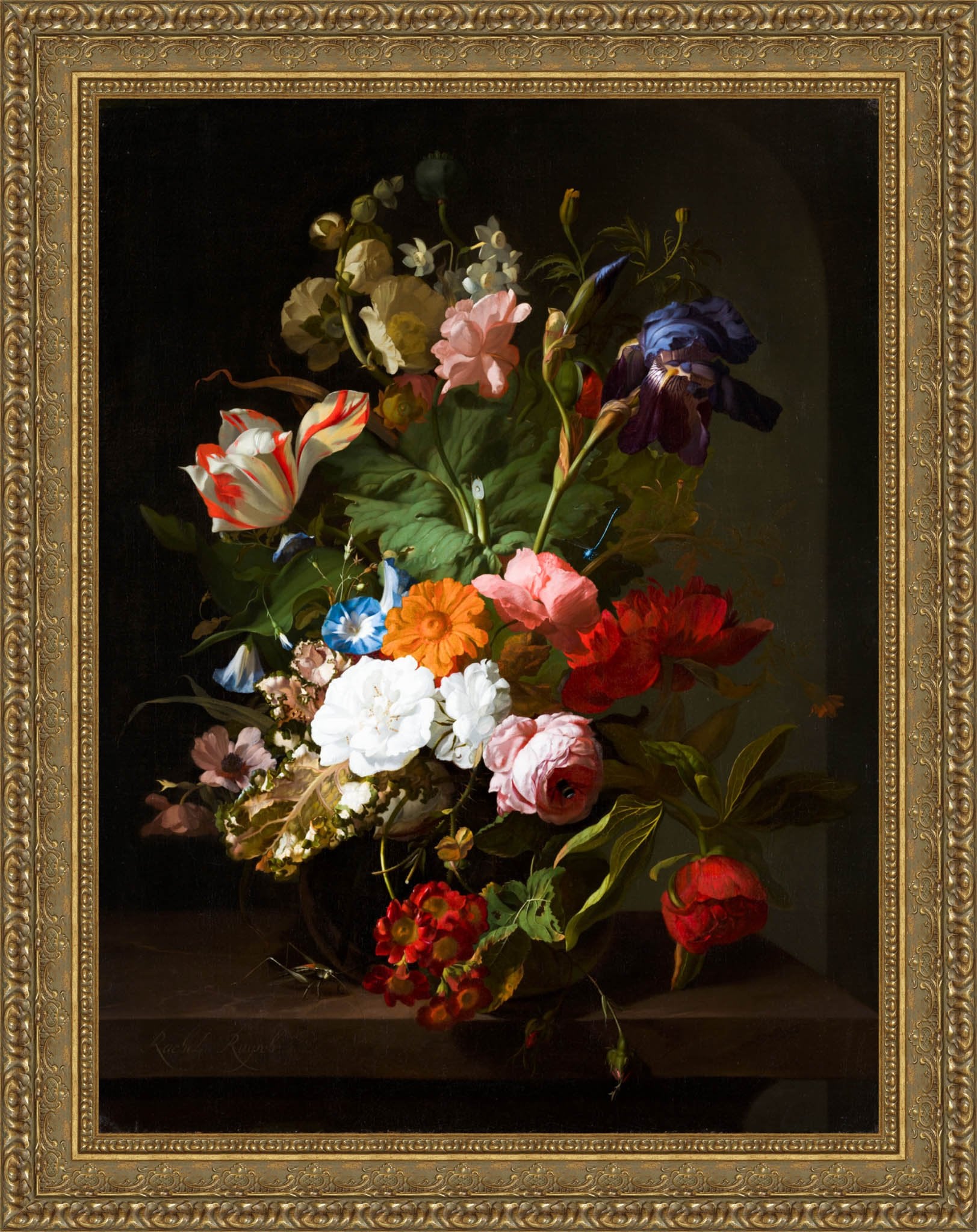 Vase With Flowers – Rachel Ruysch, 1706 - Canvas Classics