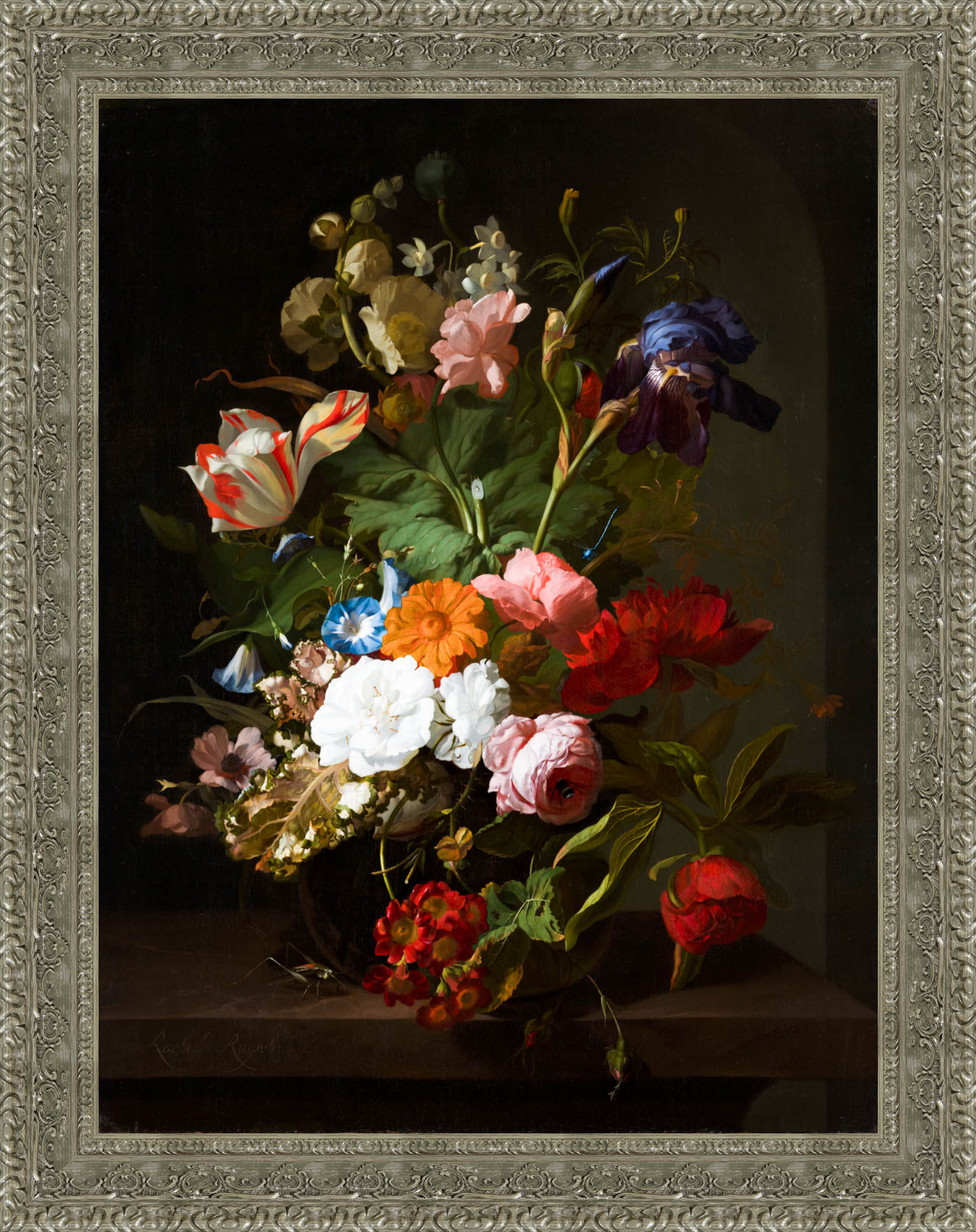 Vase With Flowers – Rachel Ruysch, 1706 - Canvas Classics