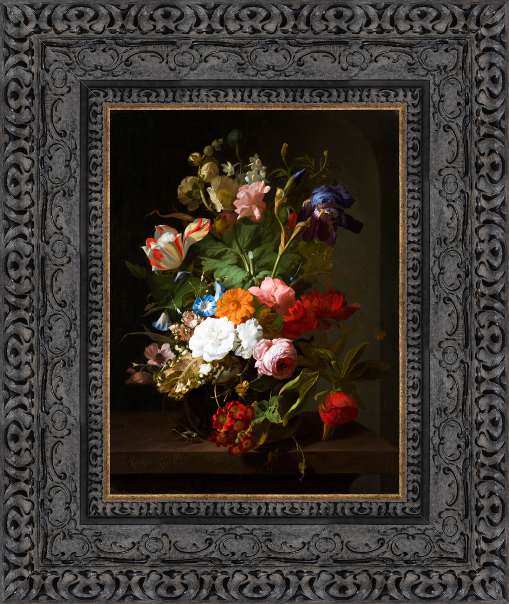 Vase With Flowers – Rachel Ruysch, 1706 - Canvas Classics