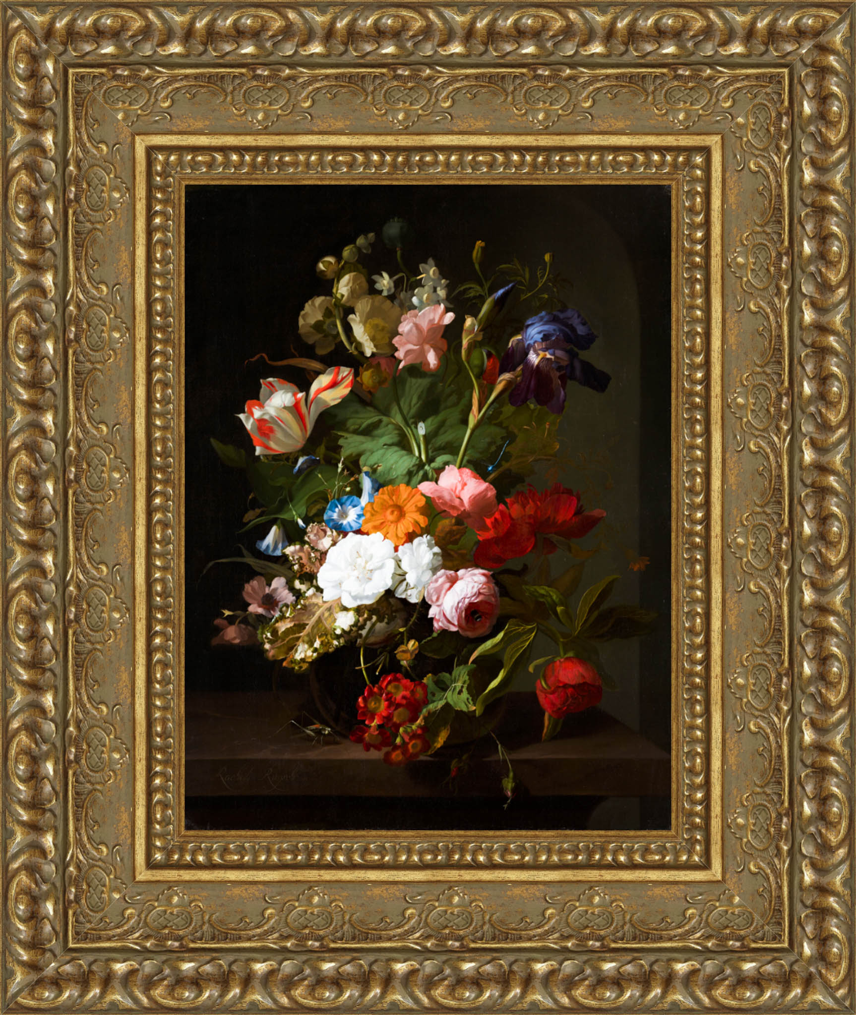 Vase With Flowers – Rachel Ruysch, 1706 - Canvas Classics