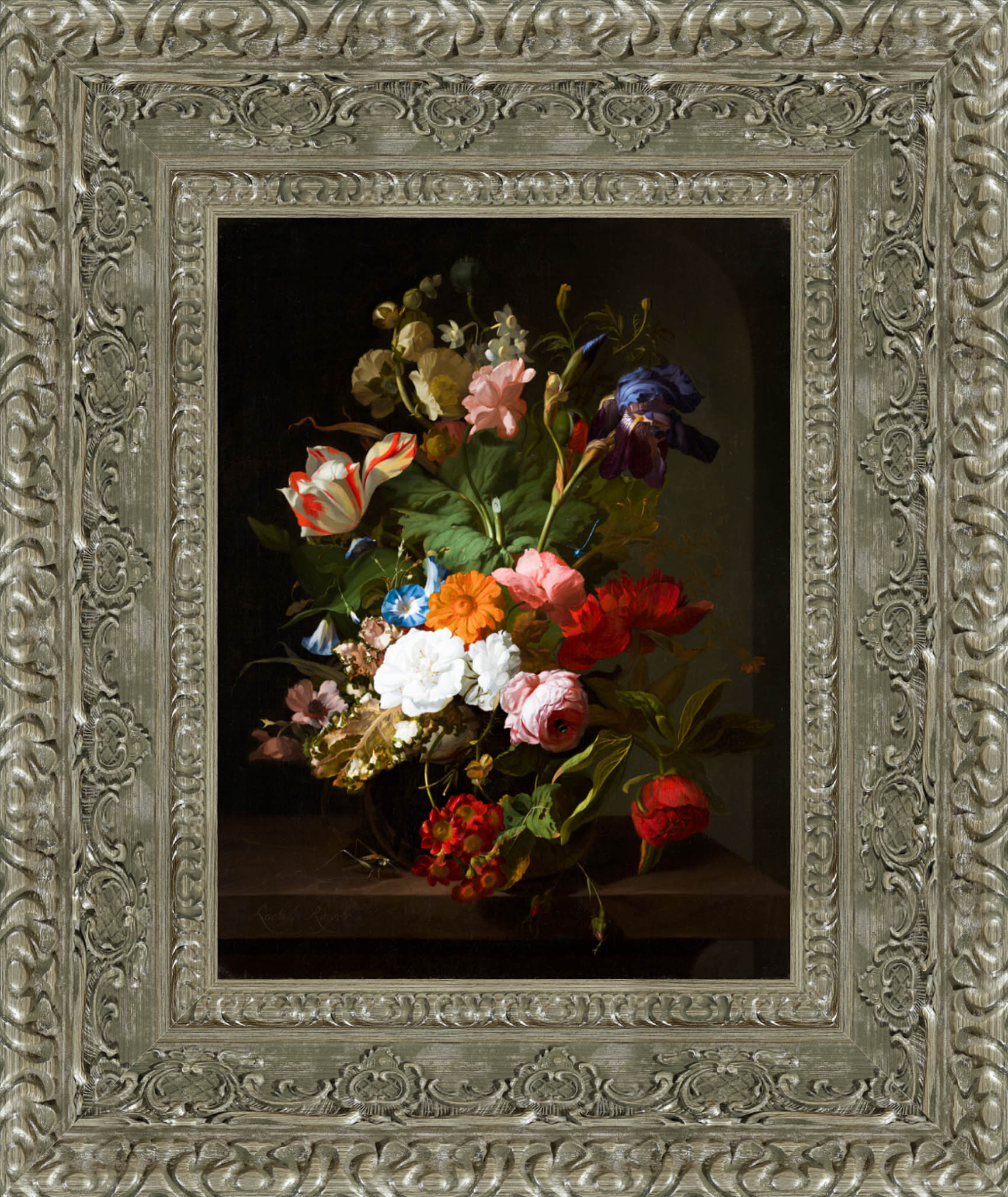 Vase With Flowers – Rachel Ruysch, 1706 - Canvas Classics