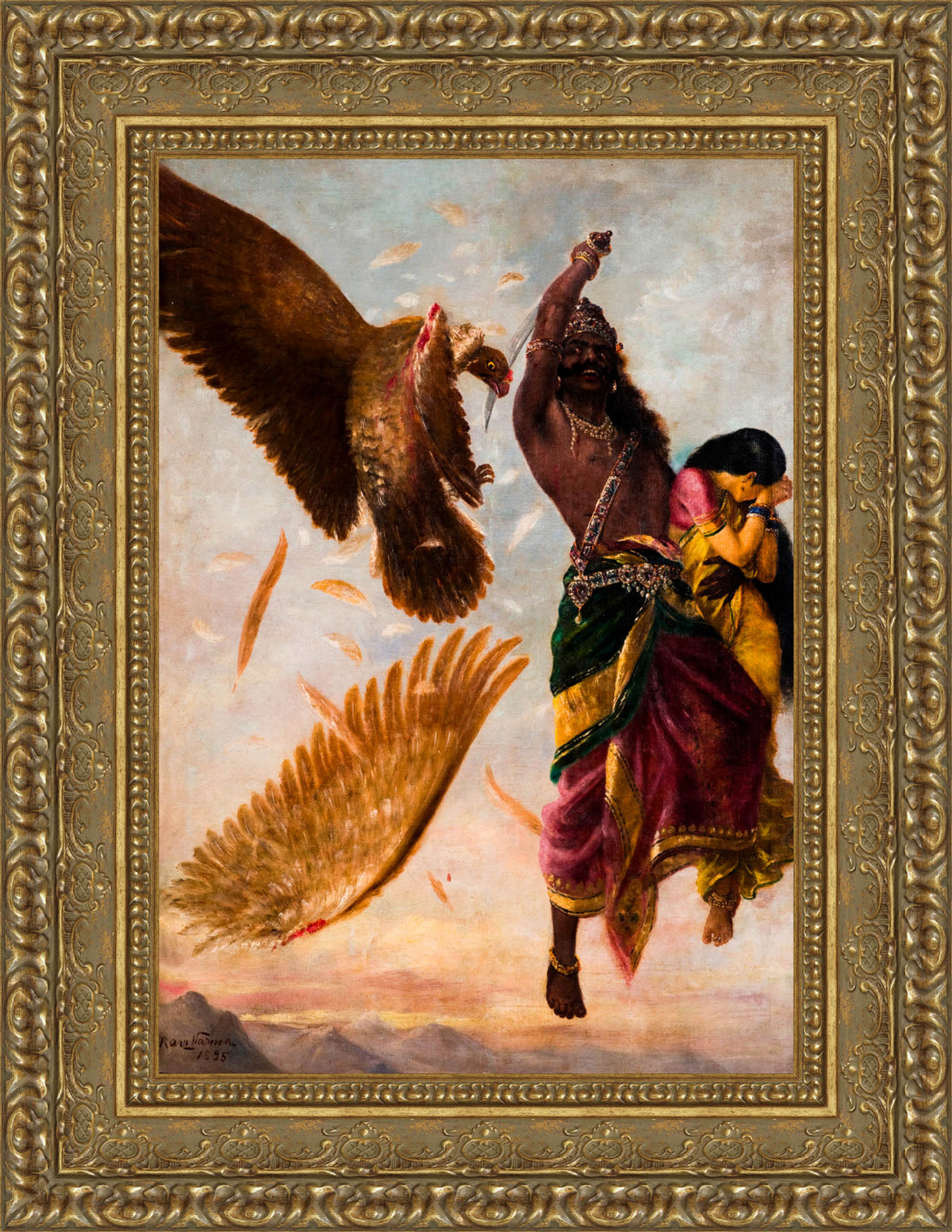 Jatayu Vadh (The Slaying of Jatayu) – Raja Ravi Varma, 1895
