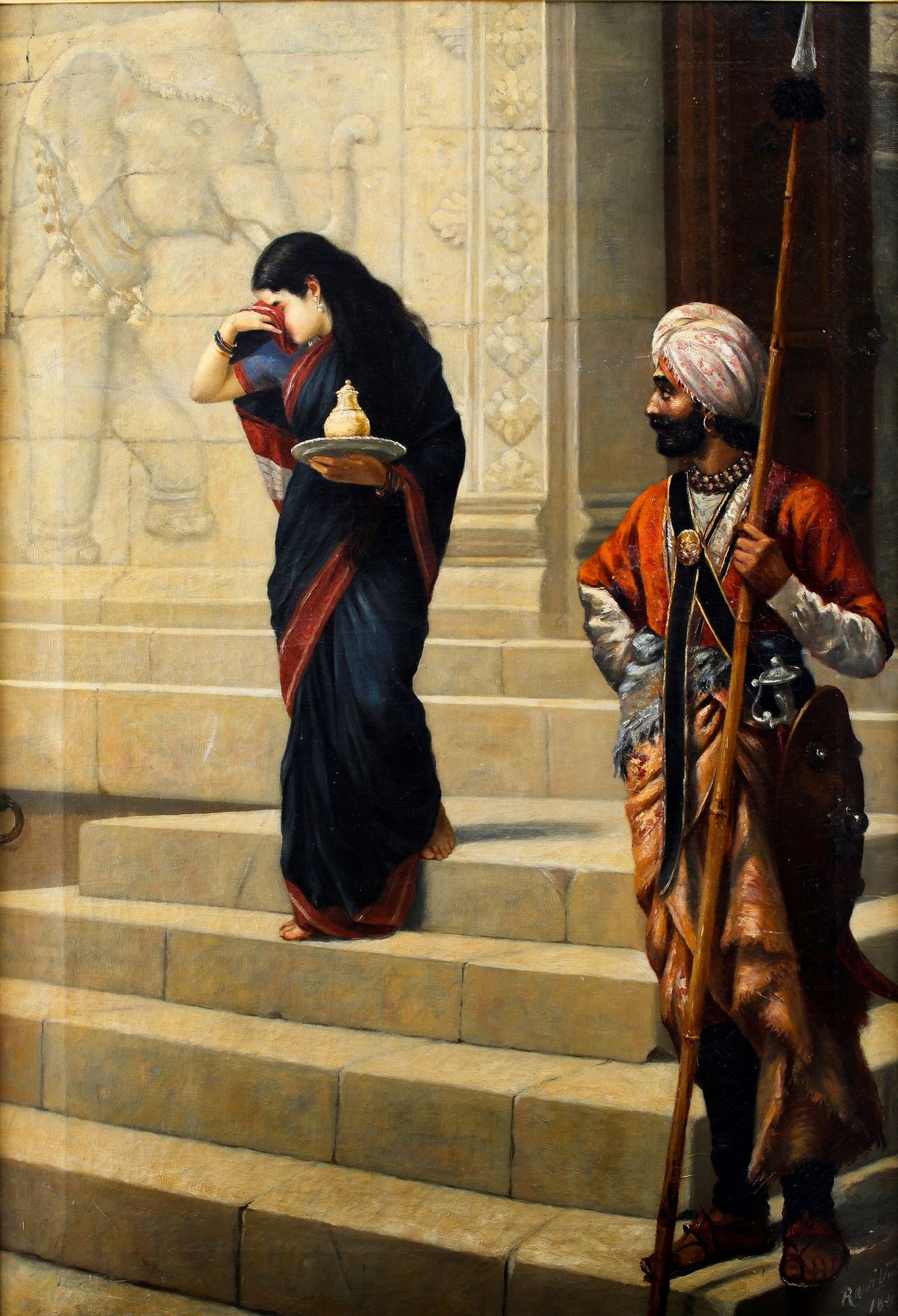 Sairandhri – Raja Ravi Varma, c. 1890, unframed