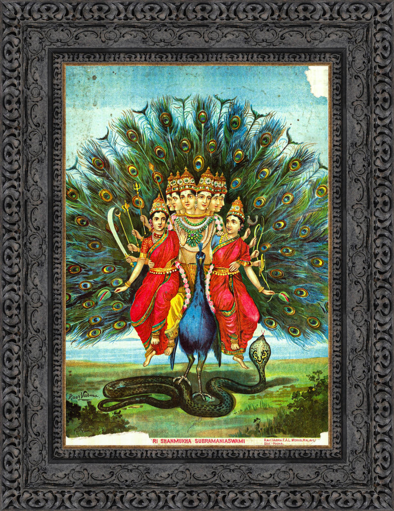 Shanmukha Subramanya Swami – Raja Ravi Varma, c. 1904