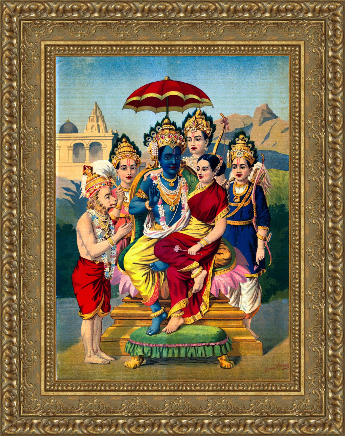 Rama Panchayatan – Raja Ravi Varma, c. 1900