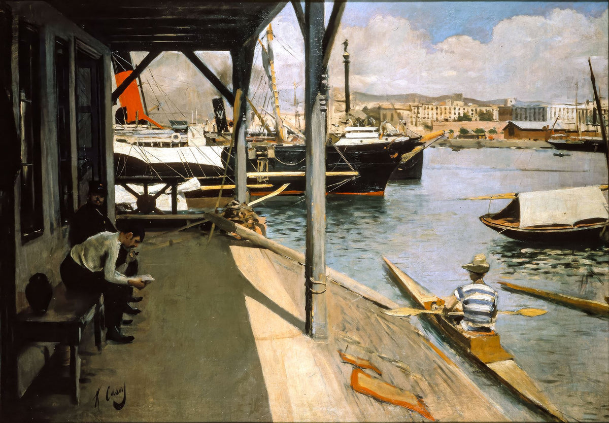 Barcelona Yacht Club – Ramon Casas, 1890, framed