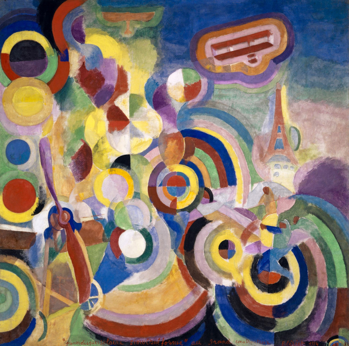 Hommage à Blériot – Robert Delaunay, 1914, framed