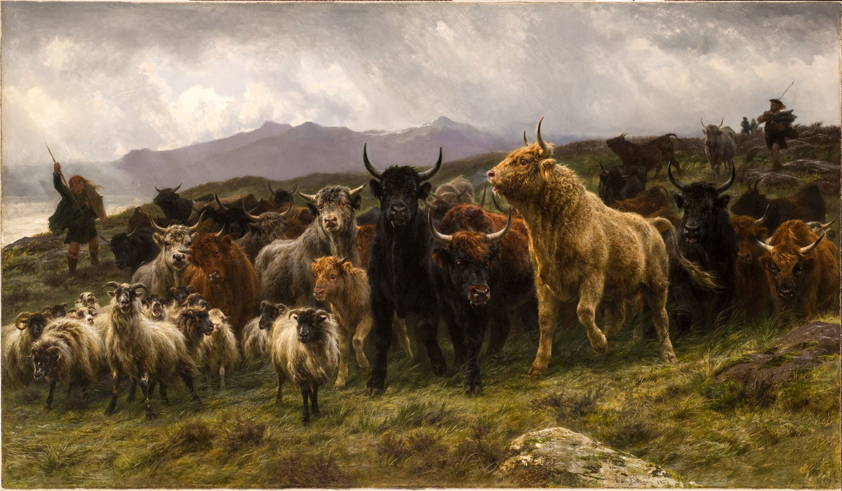 Highland Raid – Rosa Bonheur, 1860, framed