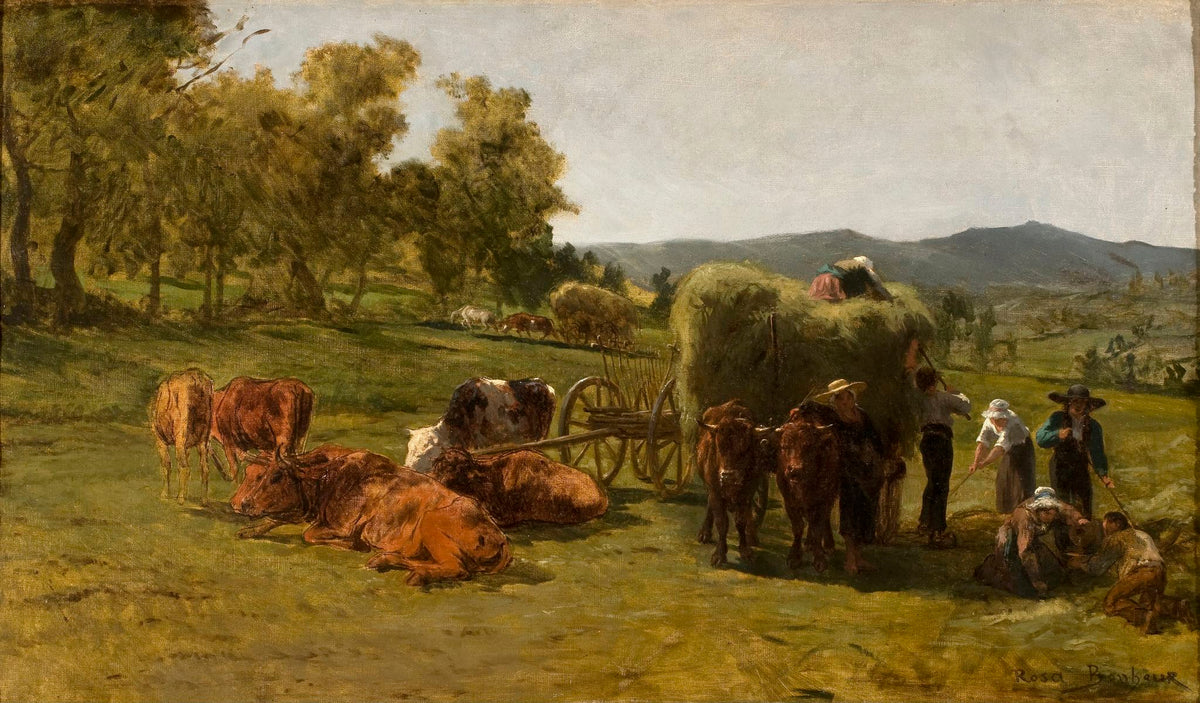 The Hay Harvest – Rosa Bonheur, 1855, framed