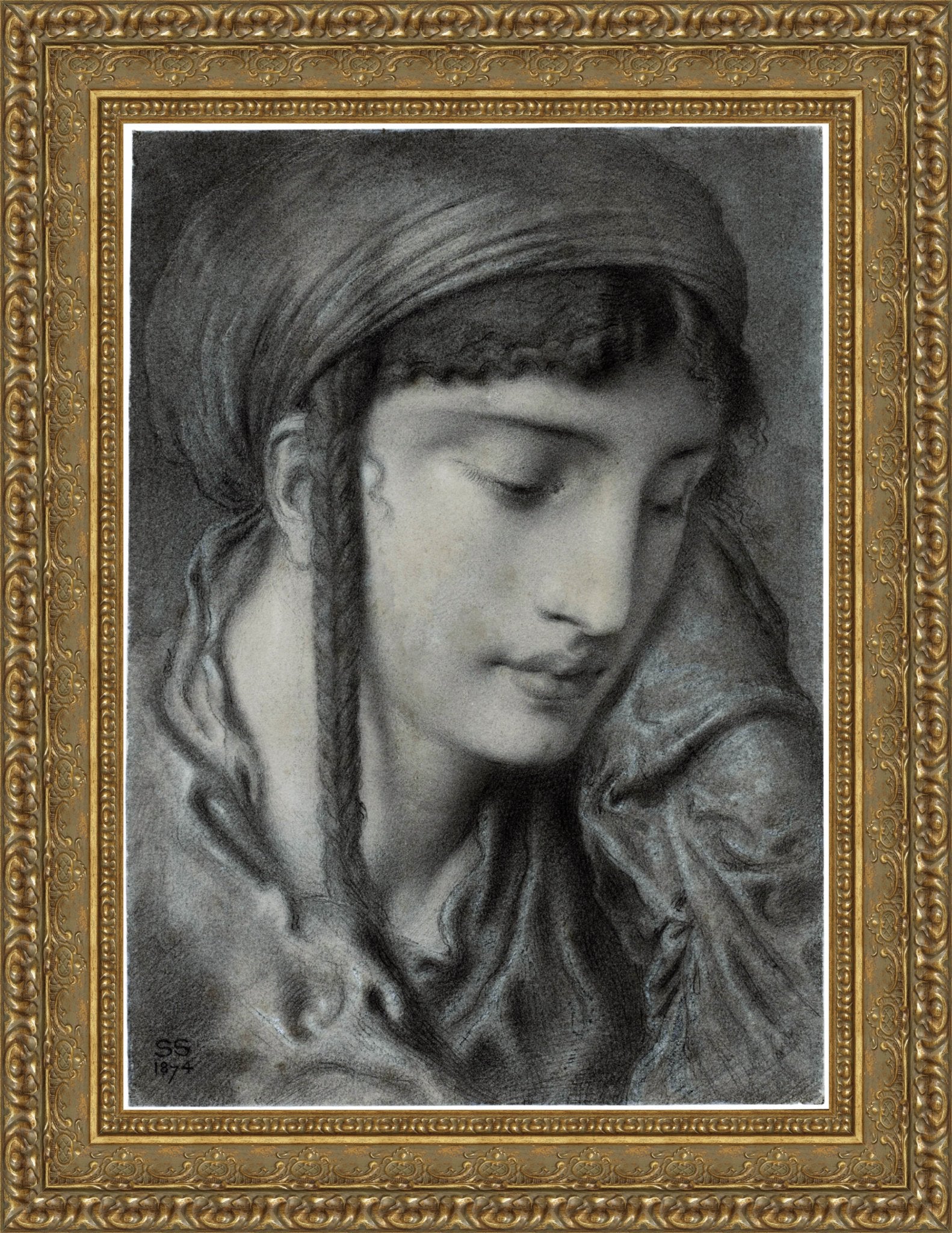 A Hebrew Girl Or A Hebrew Maiden – Simeon Solomon, 1870 - Canvas Classics
