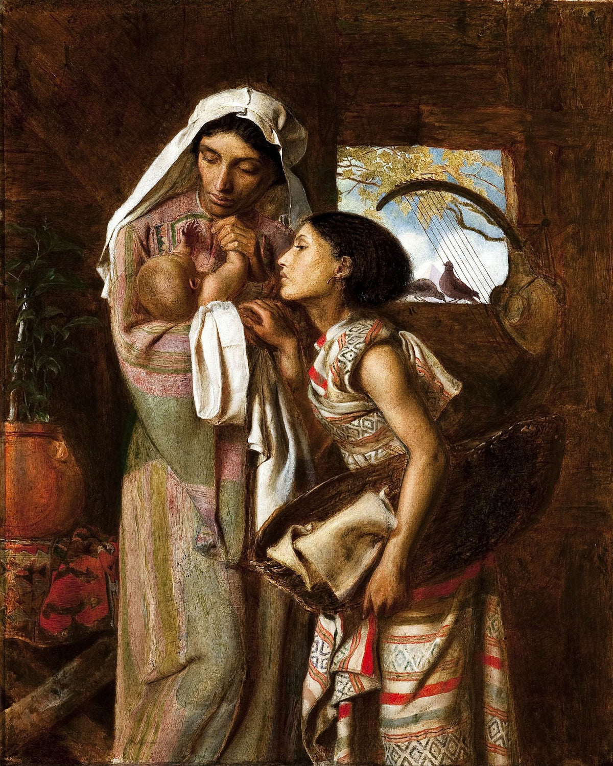 The Mother Of Moses – Simeon Solomon, 1860, framed