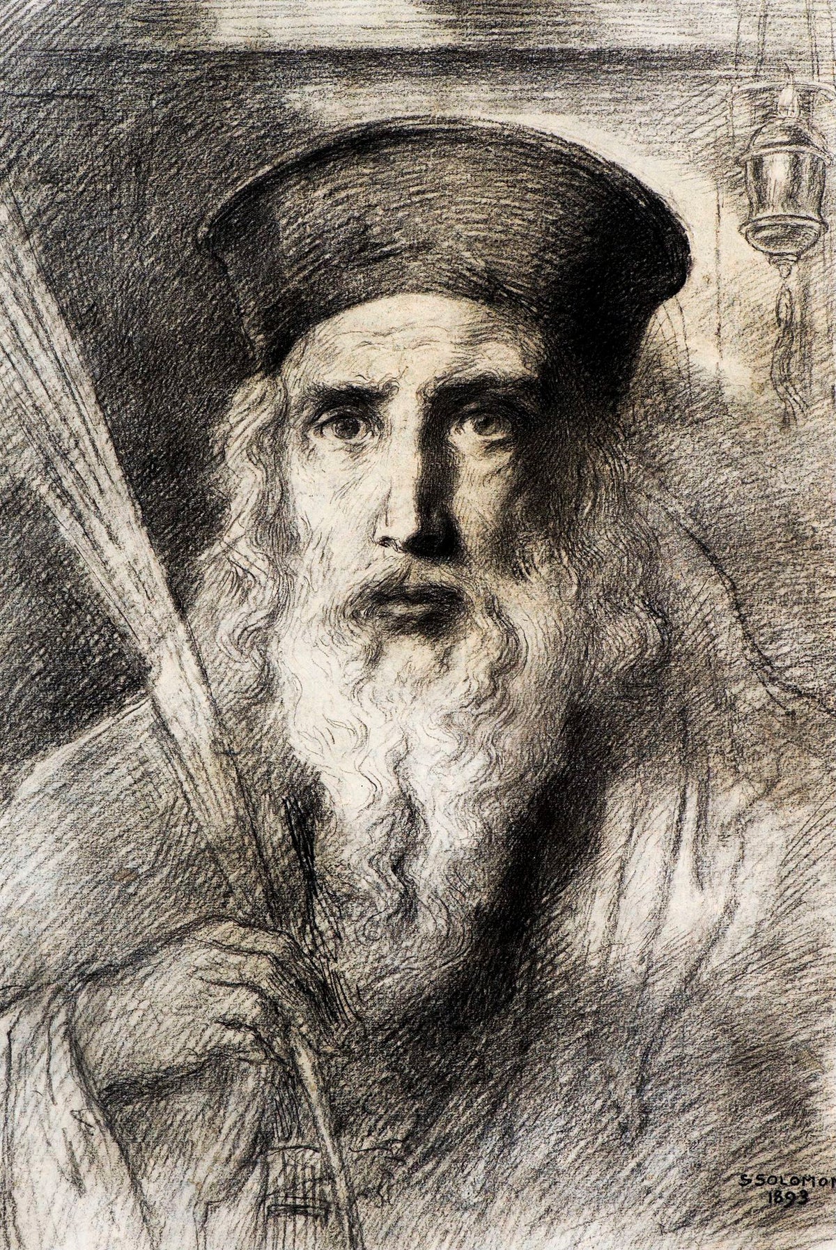 The Rabbi – Simeon Solomon, 1893, framed