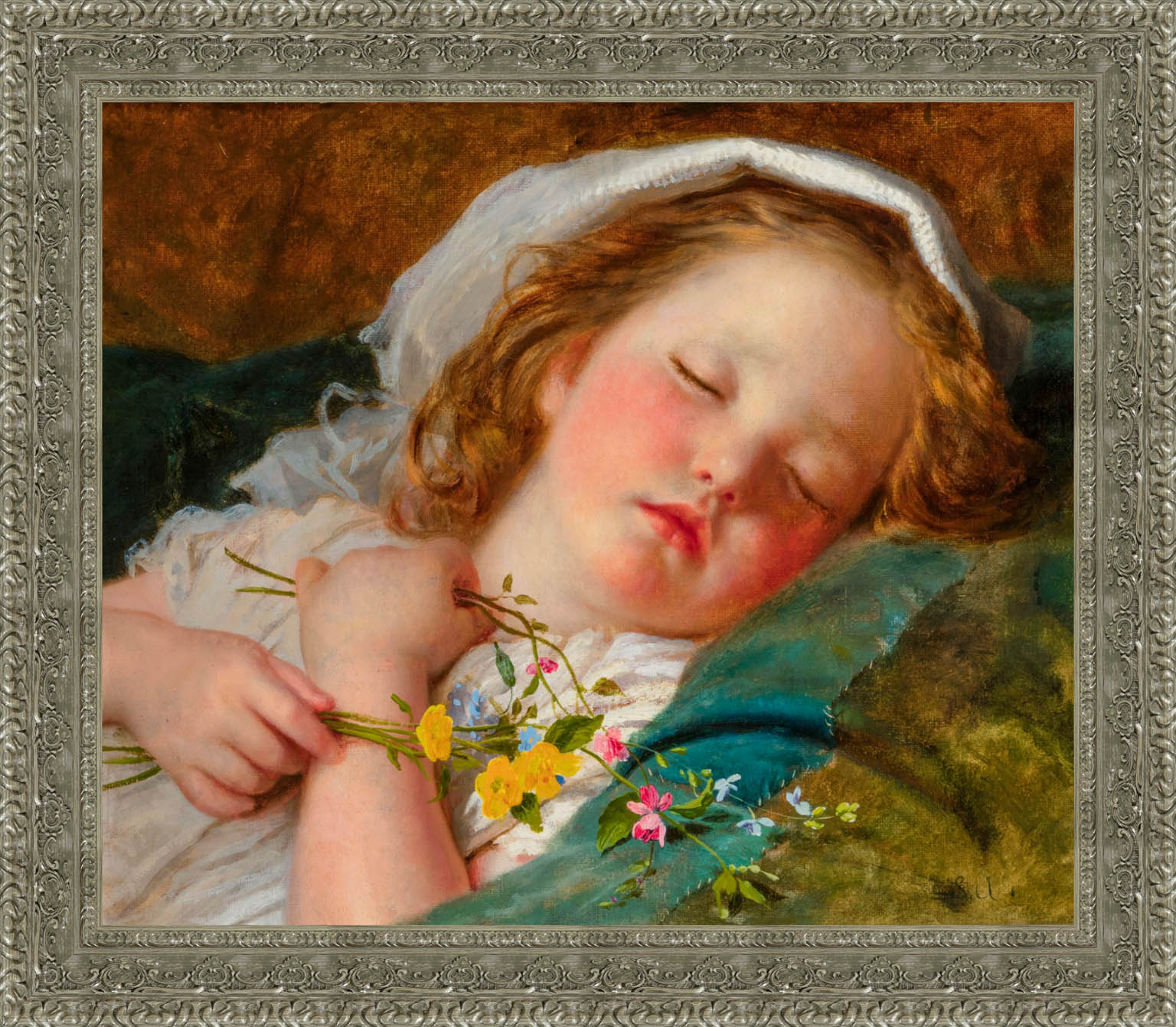 Fast Asleep by Sophie Anderson — Framed Giclee Canvas Print | Canvas Classics