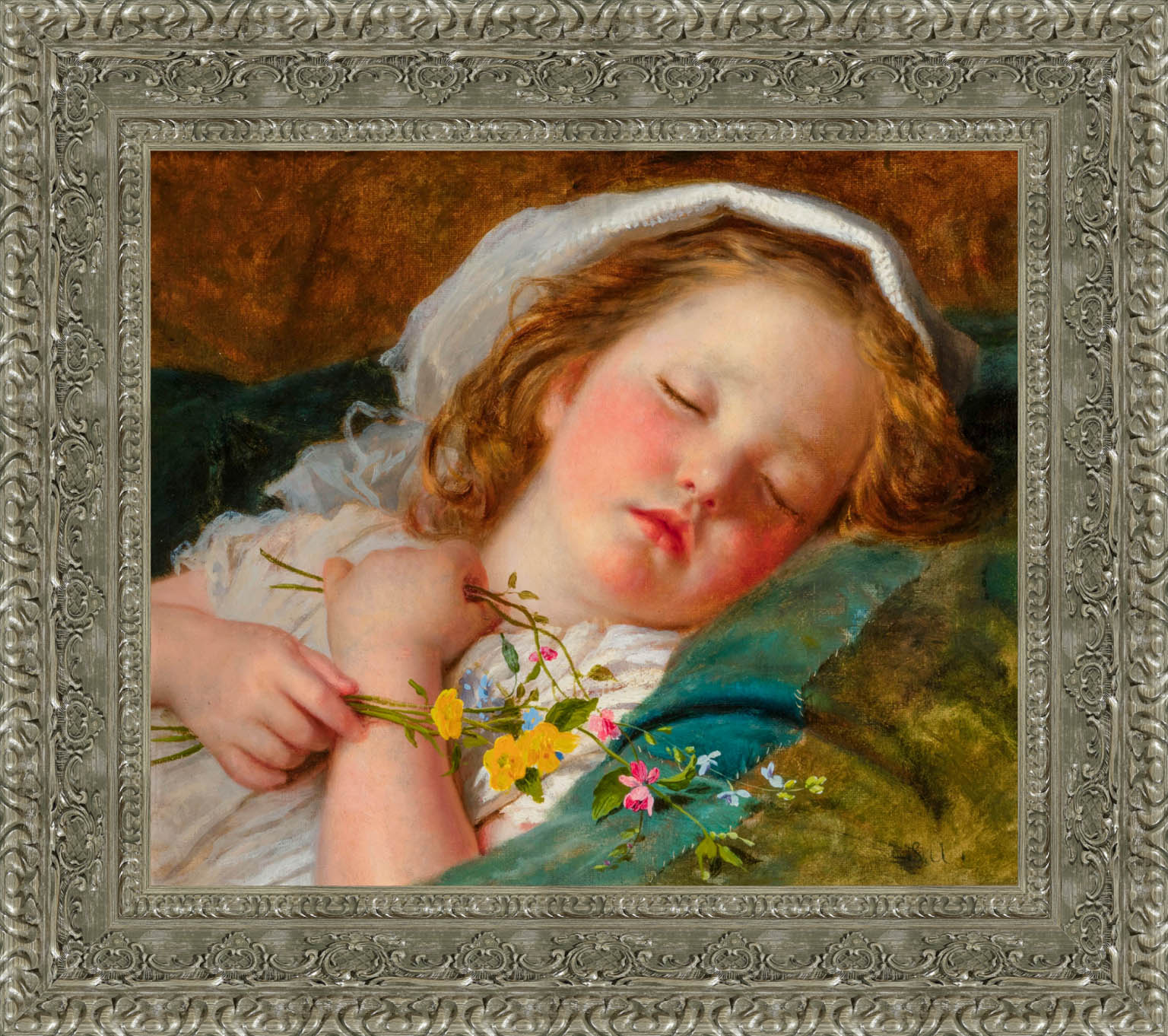 Fast Asleep by Sophie Anderson — Framed Giclee Canvas Print | Canvas Classics