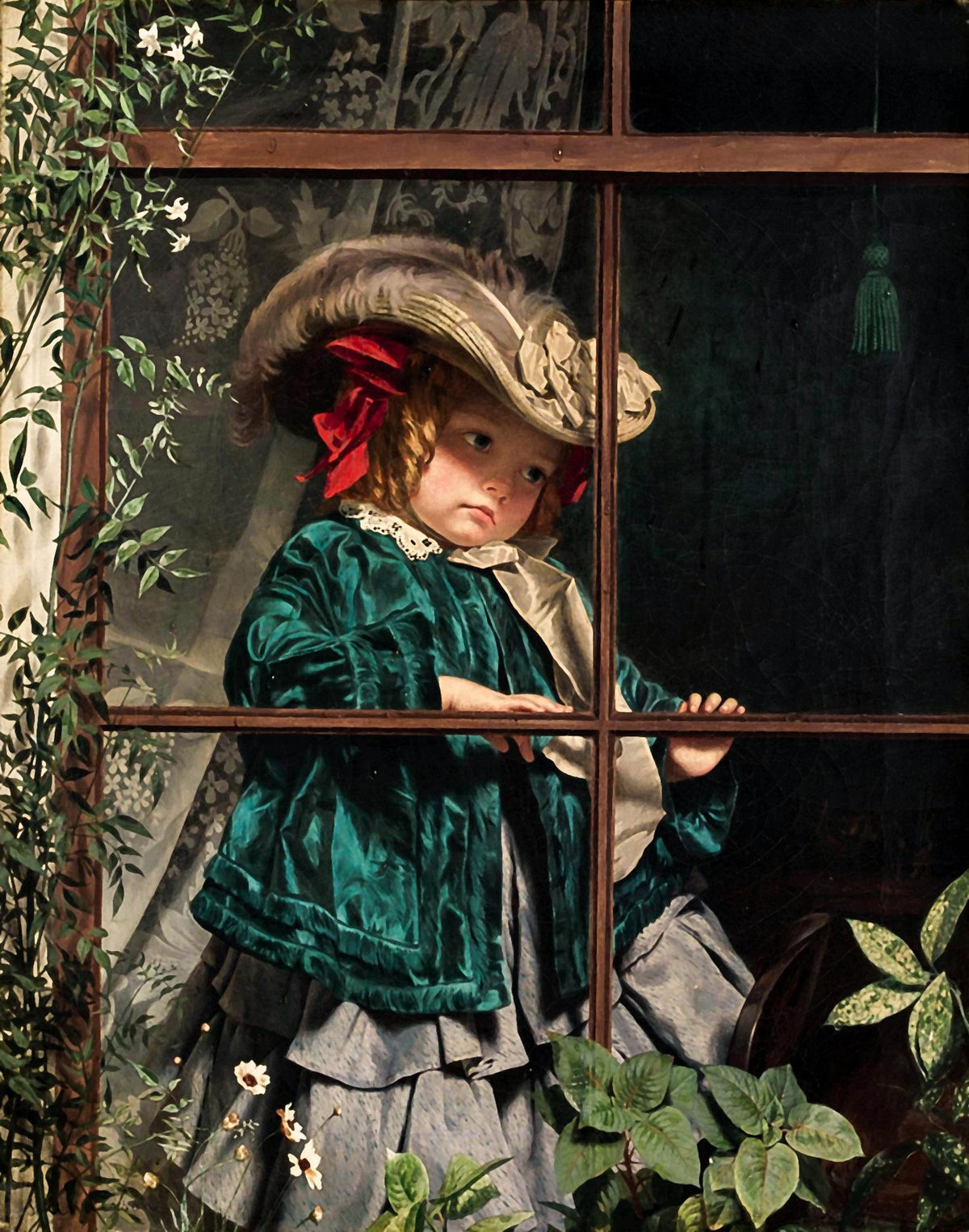 No Walk Today – Sophie Anderson, 1856, framed