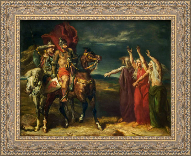 Macbeth and the Three Witches – Théodore Chassériau, 1855