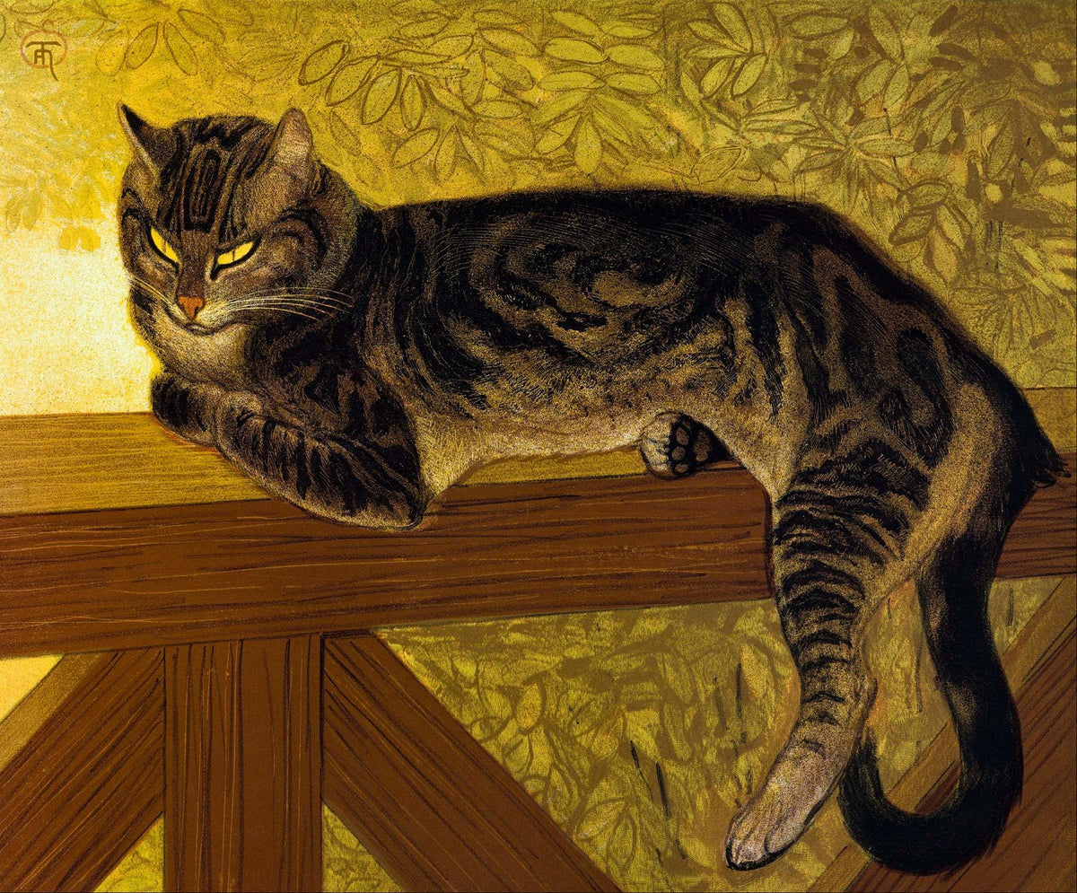 Cat On A Balustrade – Théophile Steinlen, 1909, framed