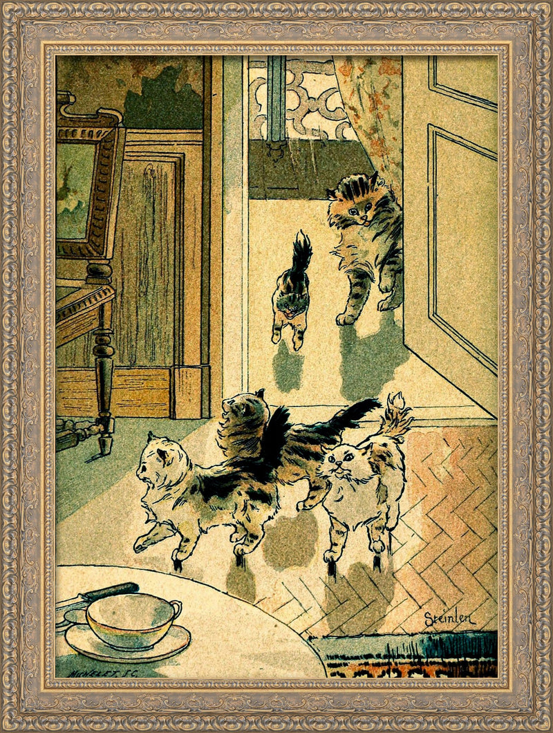 Folle Journée: The Cat Family Came In – Théophile Steinlen, c. 1900