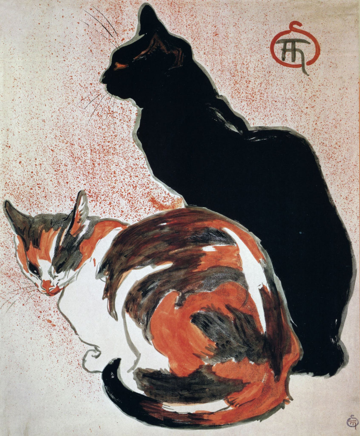Two Cats – Théophile Steinlen, 1894, framed