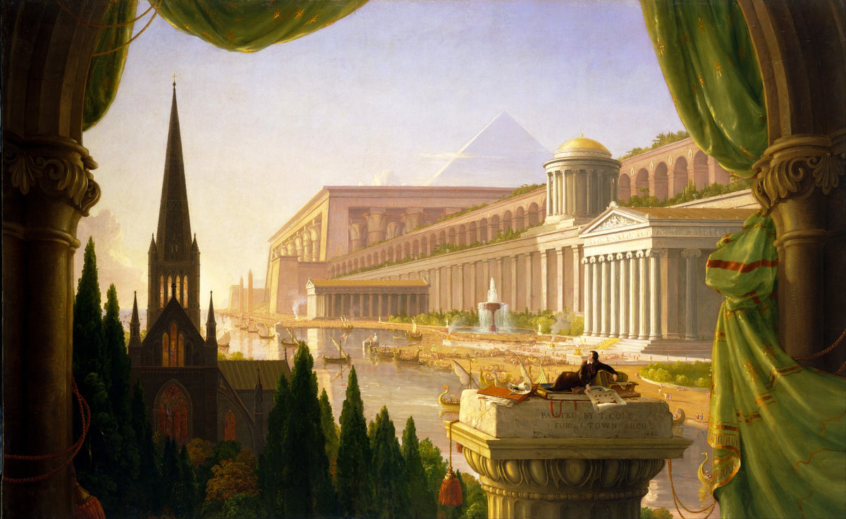 The Architect's Dream – Thomas Cole, 1840, framed