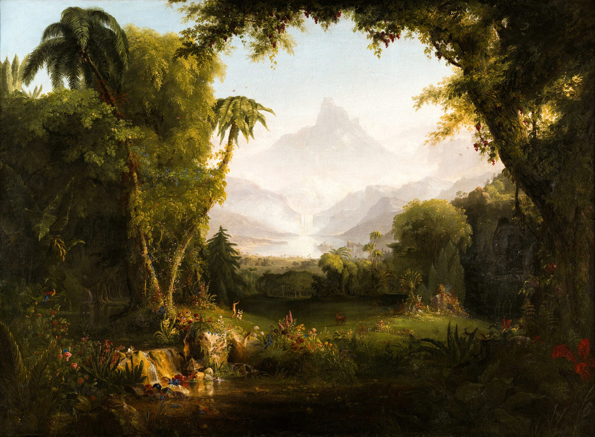 The Garden of Eden – Thomas Cole, 1828, framed