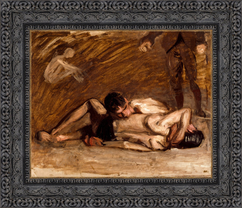 Study for Wrestlers – Thomas Eakins, 1899