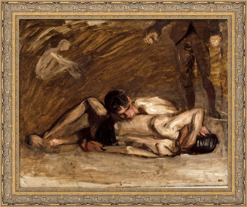 Study for Wrestlers – Thomas Eakins, 1899