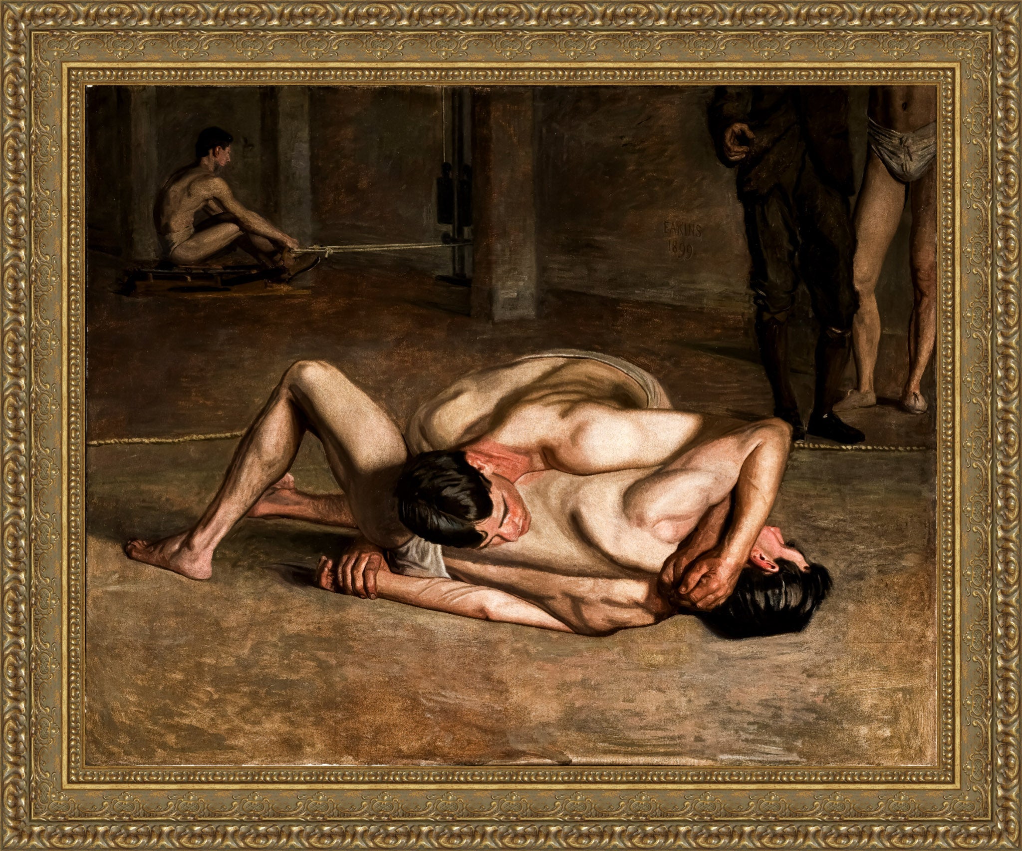 Wrestlers – Thomas Eakins, 1899 - Canvas Classics