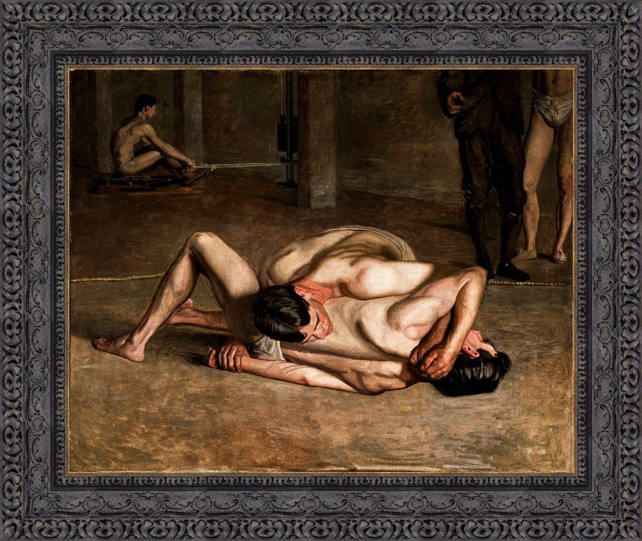 Wrestlers – Thomas Eakins, 1899 - Canvas Classics