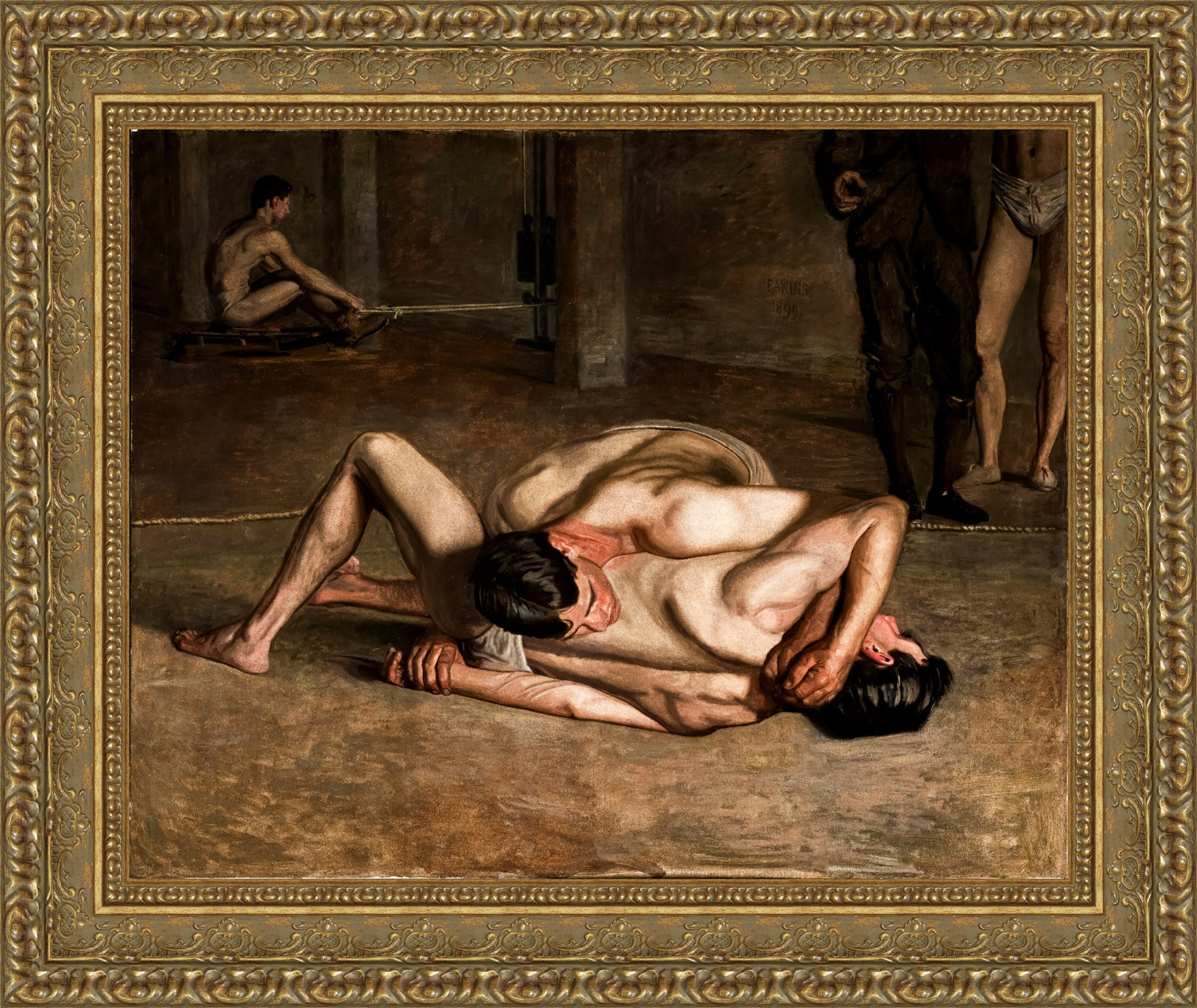 Wrestlers – Thomas Eakins, 1899 - Canvas Classics