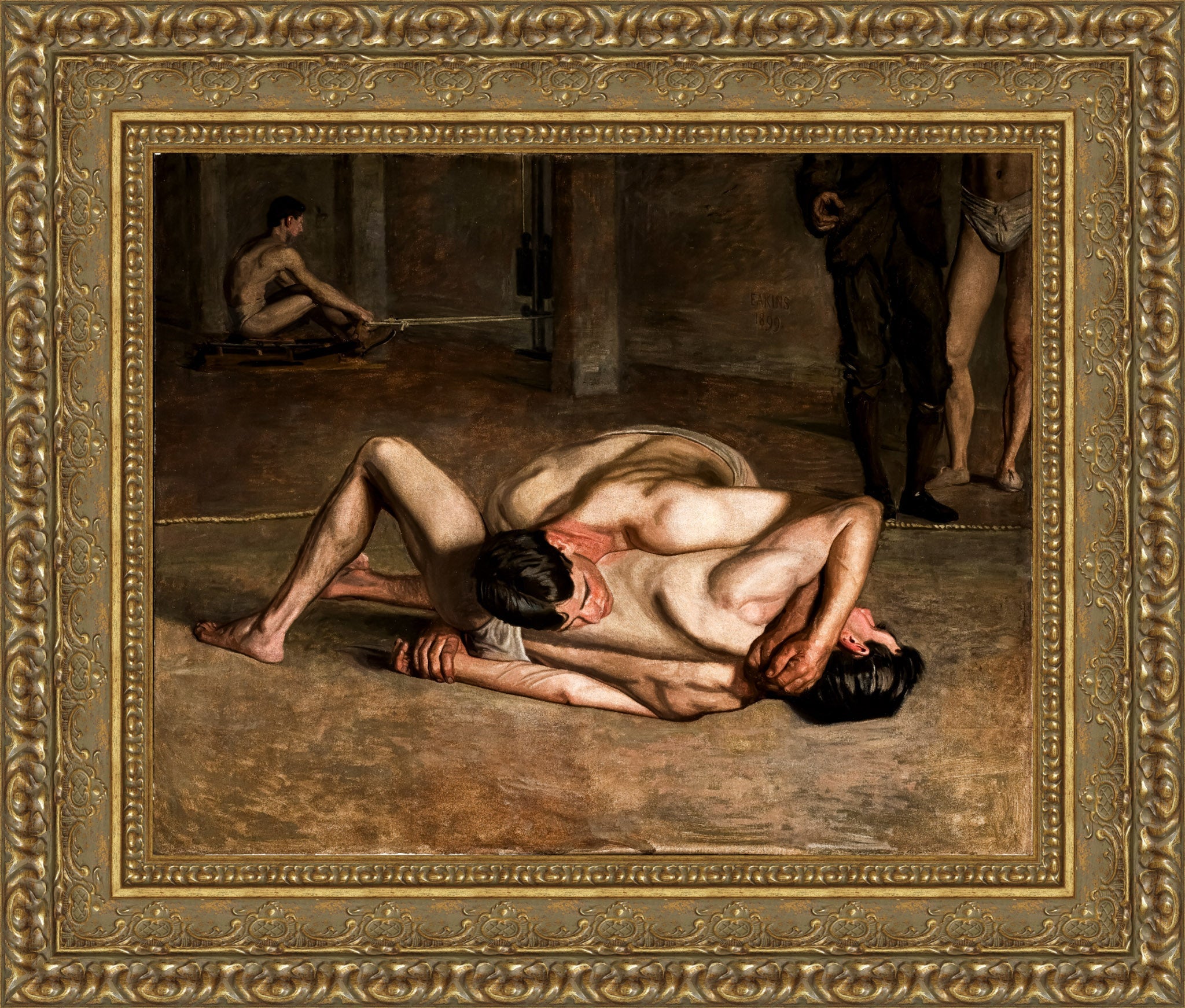 Wrestlers – Thomas Eakins, 1899 - Canvas Classics