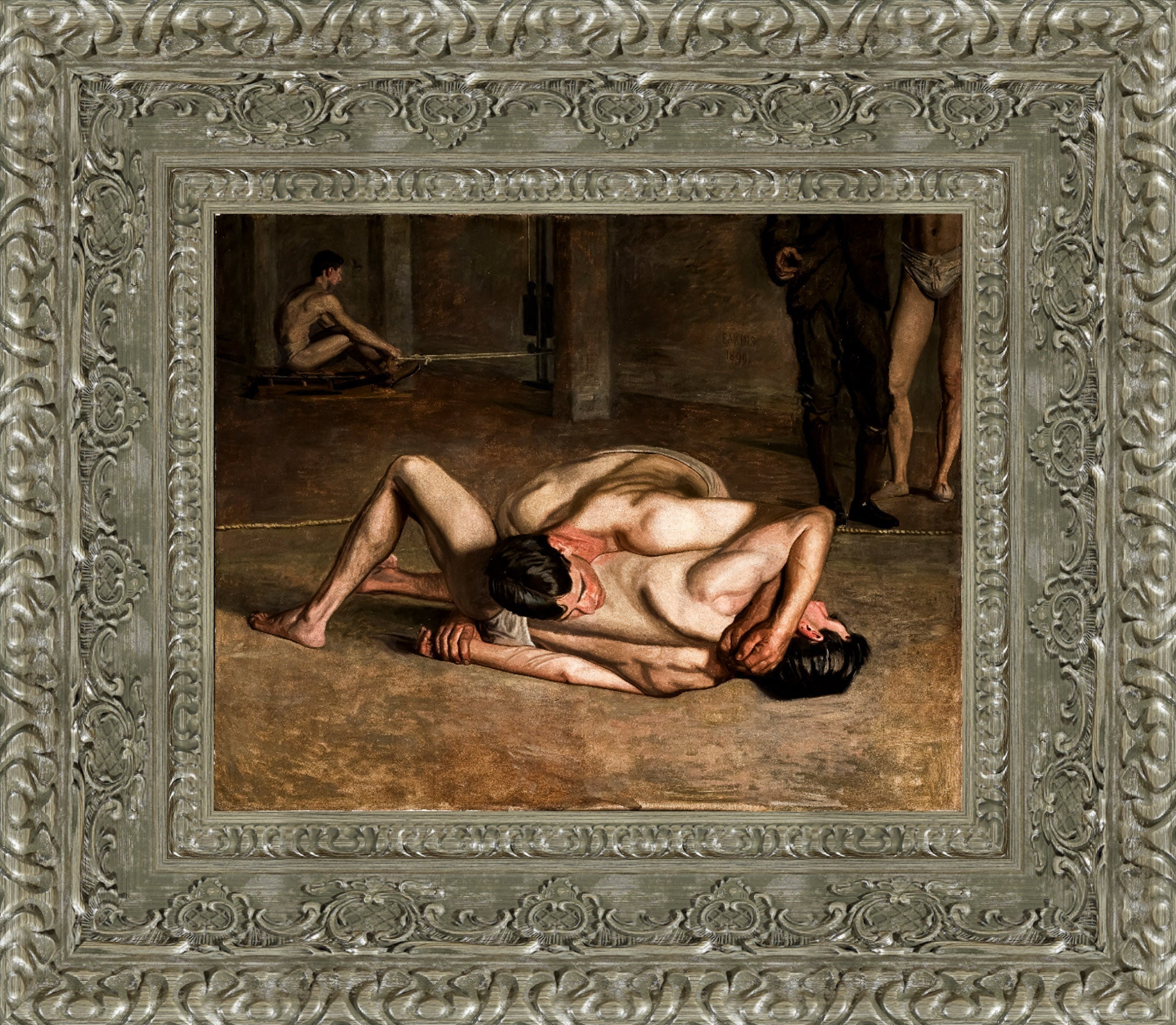 Wrestlers – Thomas Eakins, 1899 - Canvas Classics