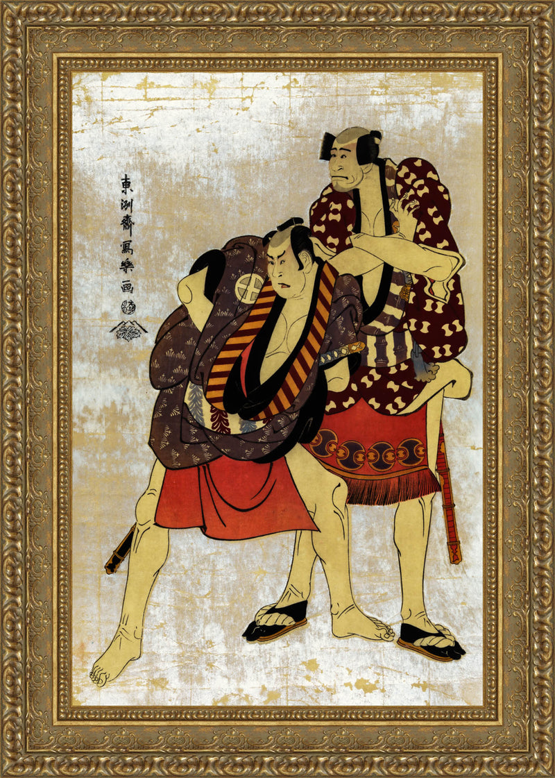 Arashi Ryūzō as Yakko Ukiyo Matabei and Ōtani Hiroji III as Yakko Tosa no Matabei – Tōshūsai Sharaku, 1794