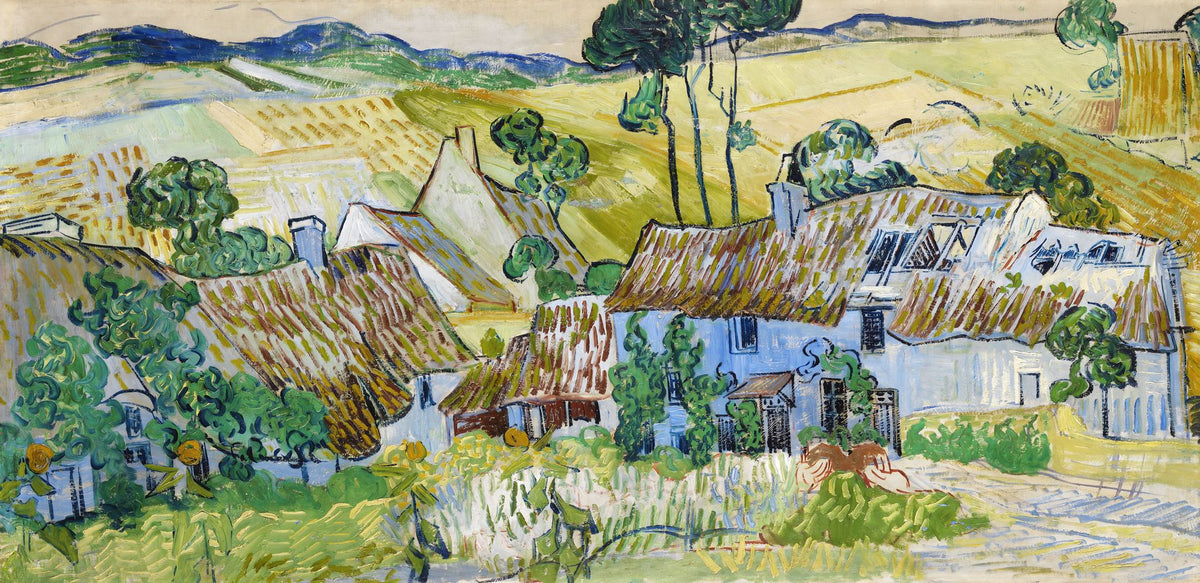 Farms near Auvers – Vincent van Gogh, 1890, framed