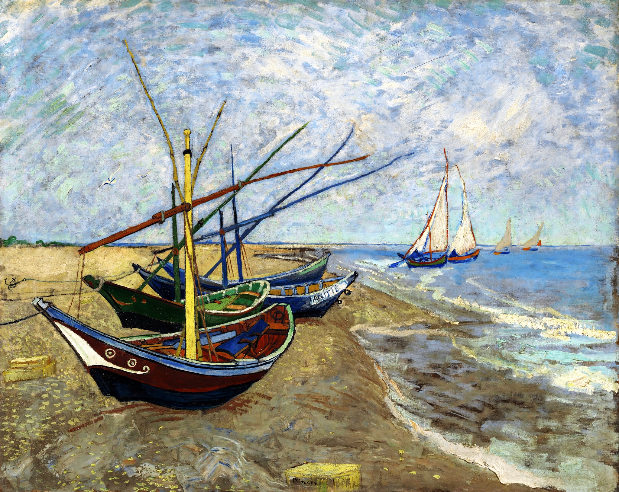 Fishing Boats on the Beach at Saints Maries