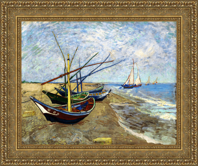 Fishing Boats on the Beach at Saintes-Maries – Vincent van Gogh, 1888