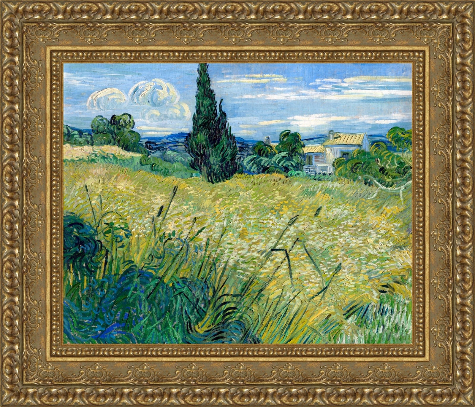Green Wheat Field with Cypress – Vincent van Gogh, 1889