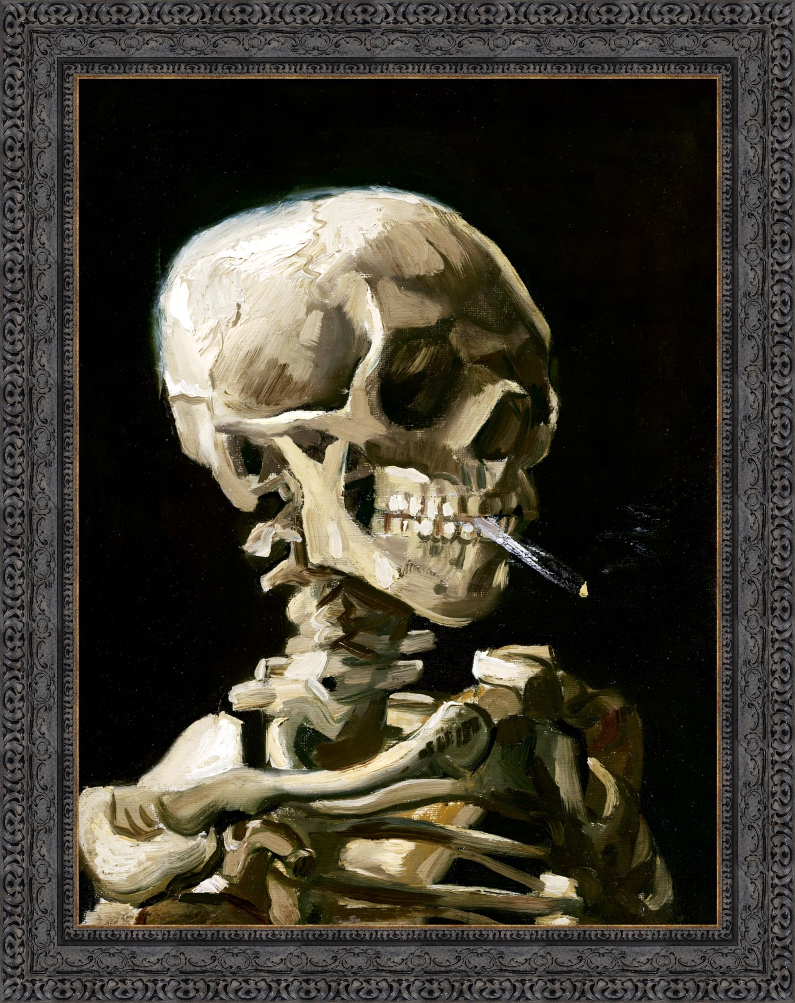 Head of a Skeleton with a Burning Cigarette