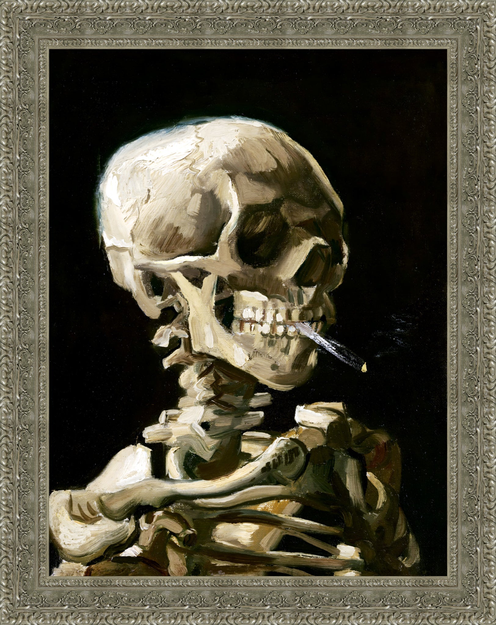 Head of a Skeleton with a Burning Cigarette