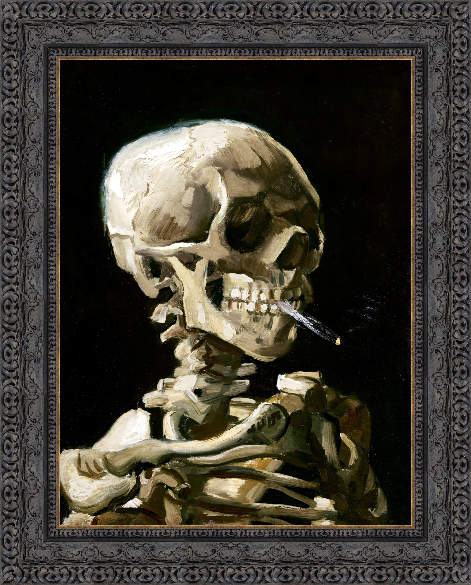 Head of a Skeleton with a Burning Cigarette