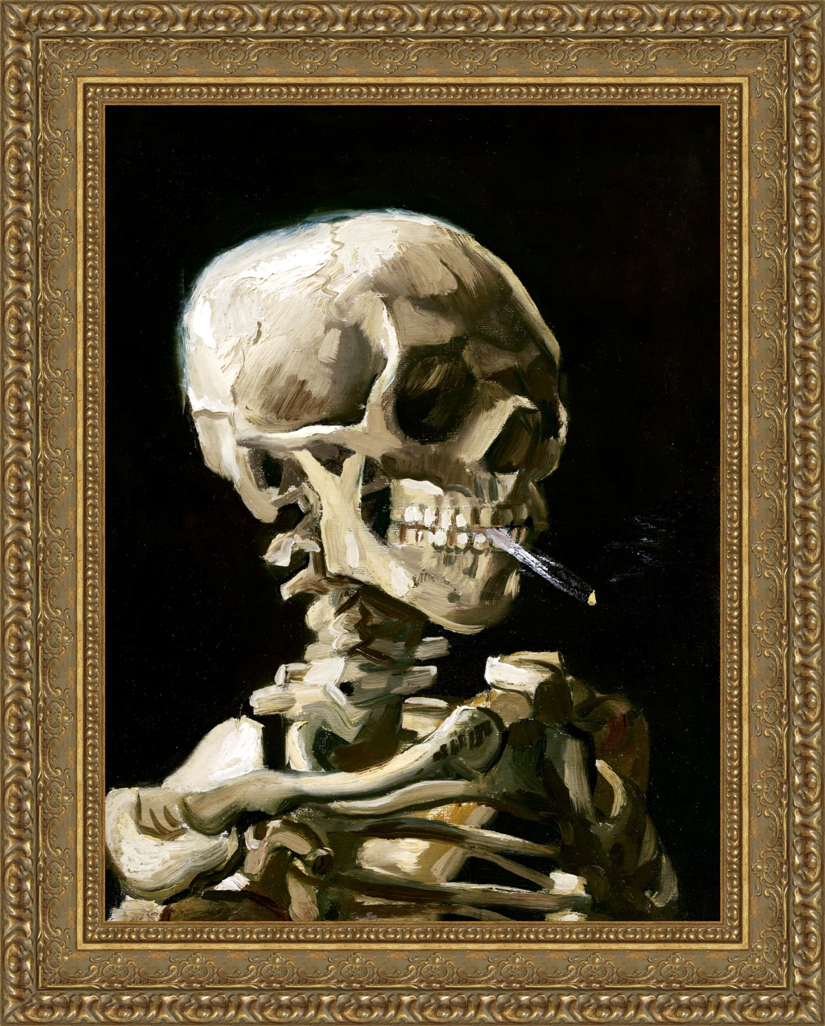 Head of a Skeleton with a Burning Cigarette